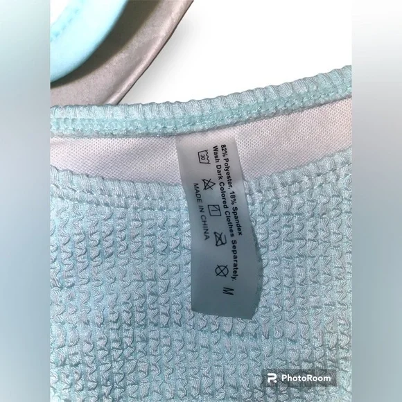 Shein Blue Bikini Bathing Suit Matching Set Size Women’s Medium Great Condition - Picture 3 of 5